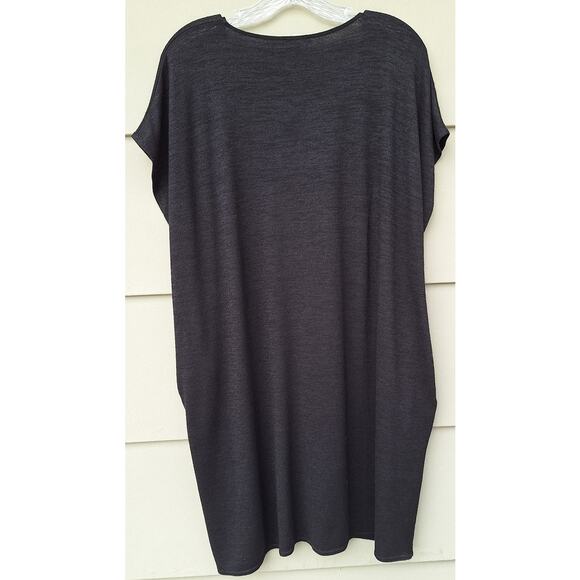 Wilfred Free Aritzia Rayon blend Oversized Minimalist Black Tunic Top Dress  M/L - Picture 3 of 10